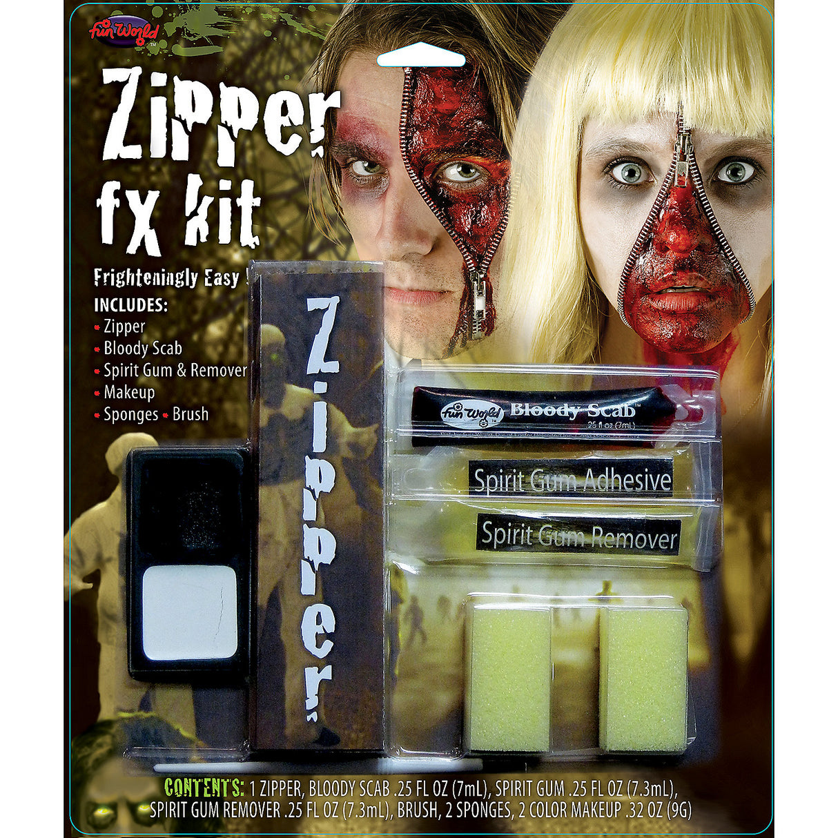 Ultimate Zipper Fx Makeup Kit for Halloween Parties Costume and Special Effects Makeup