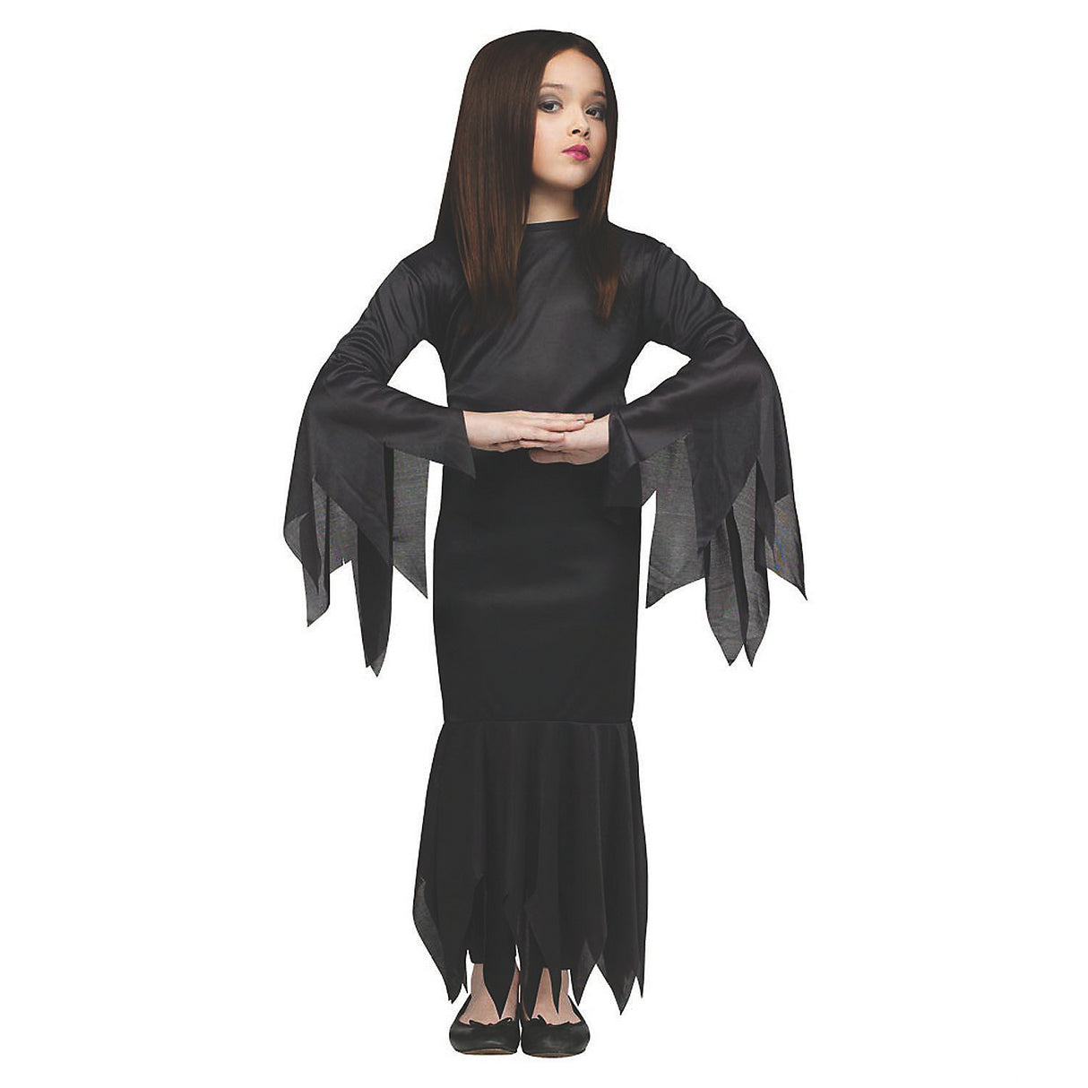 Girl's Morticia Costume for Halloween Parties and Addams Family Themed Events