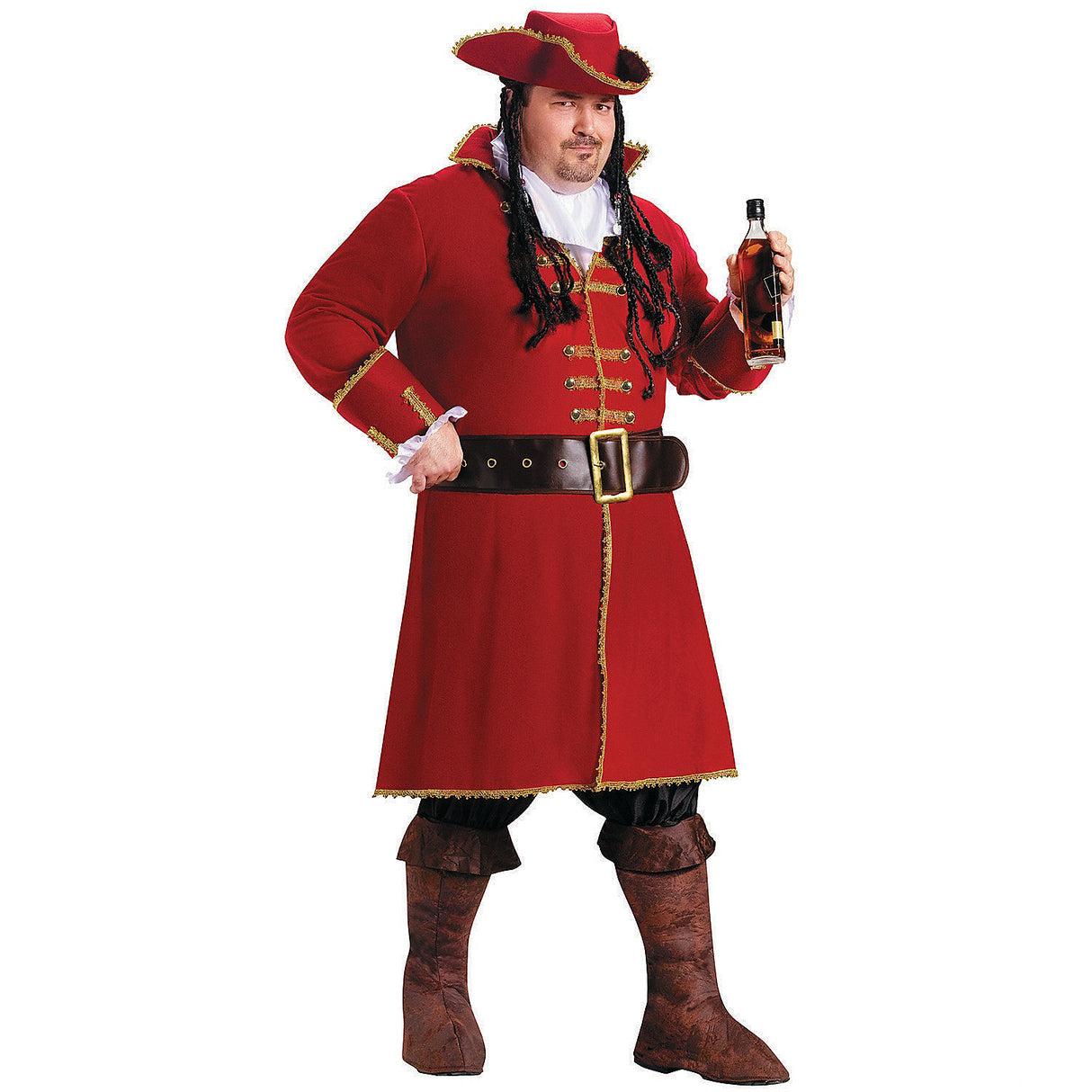 Plus Size Men's Pirate Costume for Halloween Parties Dress Ups and Themed Events