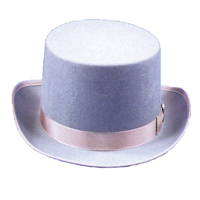 Elegant Top Hat Felt Quality Grey for Halloween Parties Dress Up Events and Cosplay