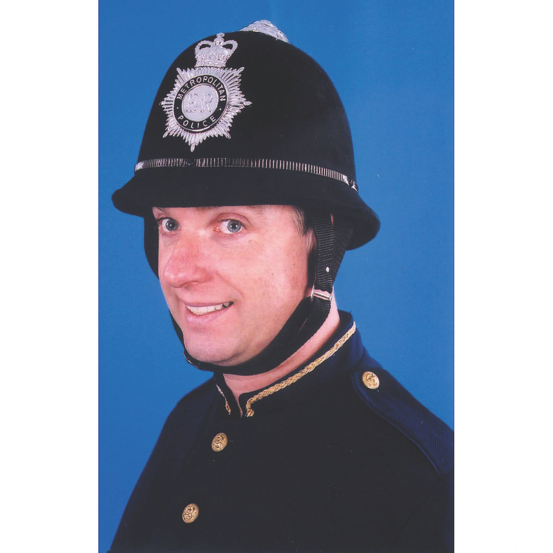 Authentic English Bobby Helmet for Halloween Costumes and Historical Theme Parties