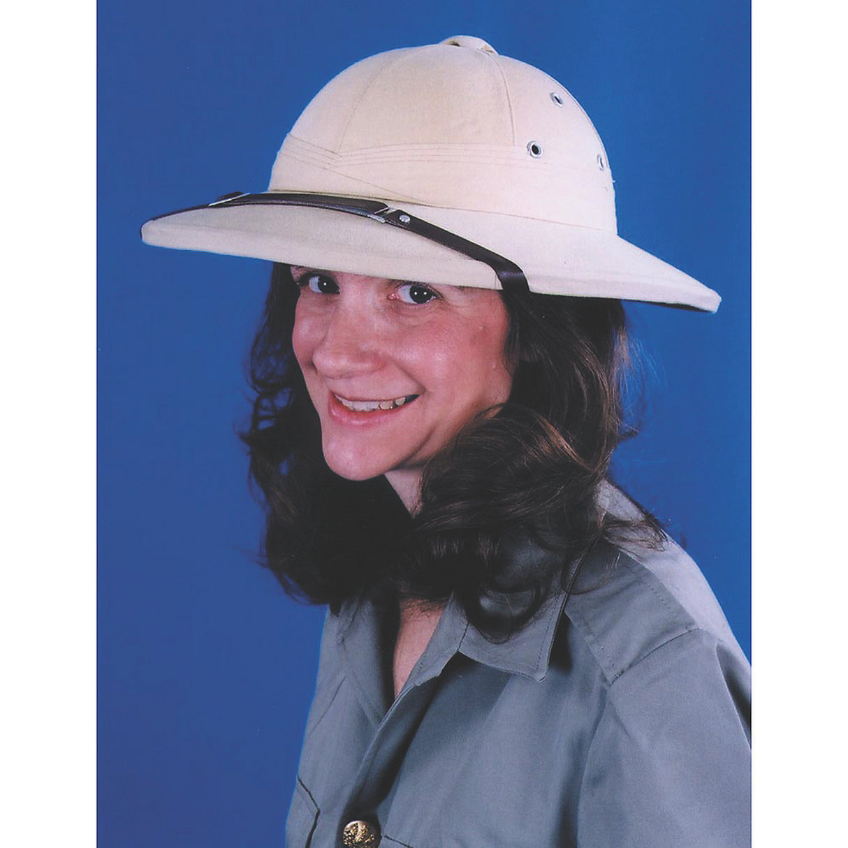 Khaki French Style Pith Helmet for Costumes Parades and Themed Events