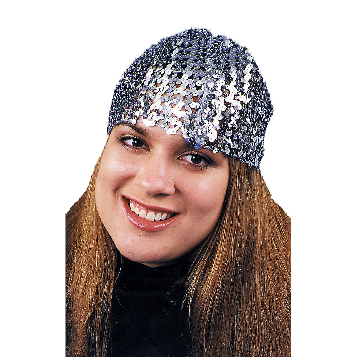 Stylish Cloche Hat Sequin Black for 1920's Themed Parties and Vintage Costume Events