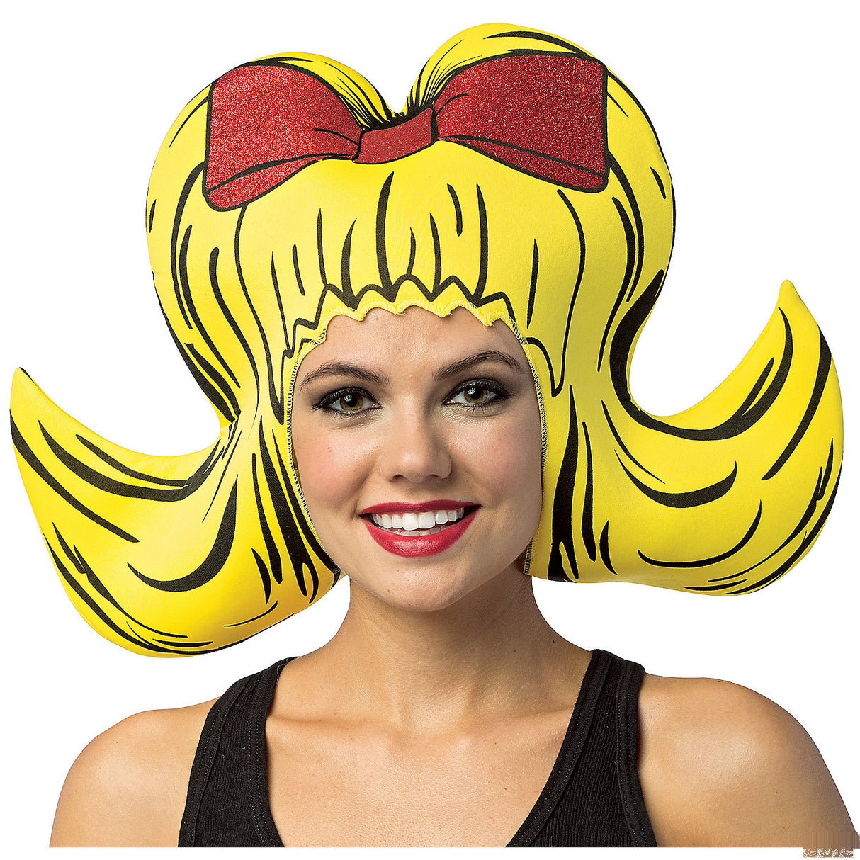 Oversized Bouffant Yellow Foam Hat for 1950s Themed Parties Halloween Costumes and Fun Events