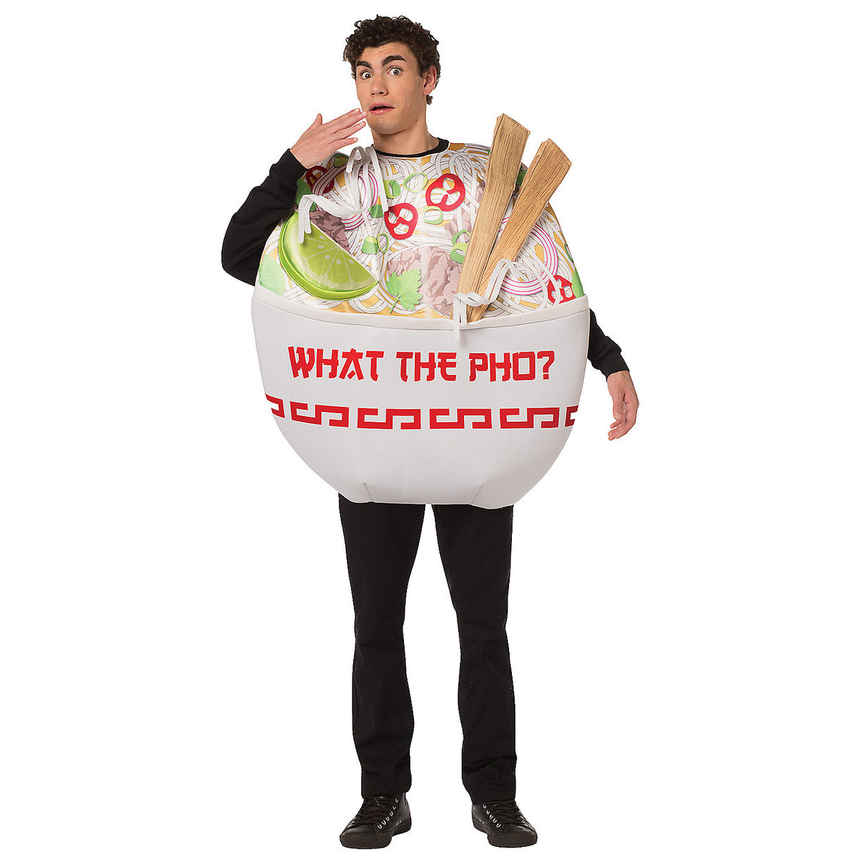 Funny Pho Noodle Bowl Adult Costume for Halloween Parties Group Events and Couples Celebrations