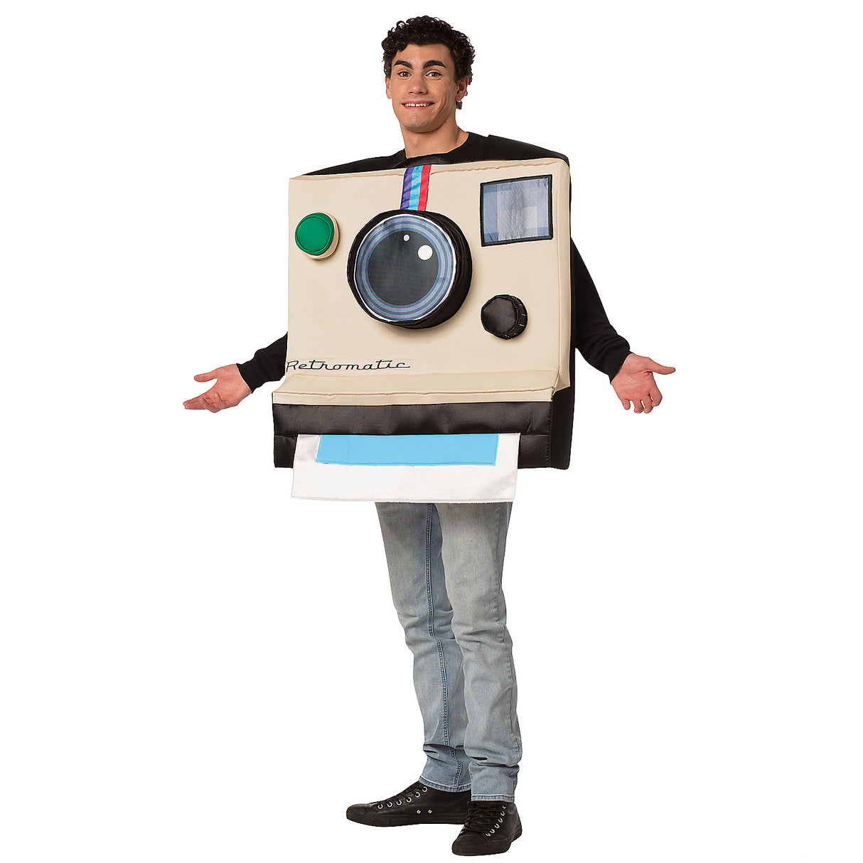 Instant Camera Adult Costume for Halloween Parties Retro Events and Fun Celebrations