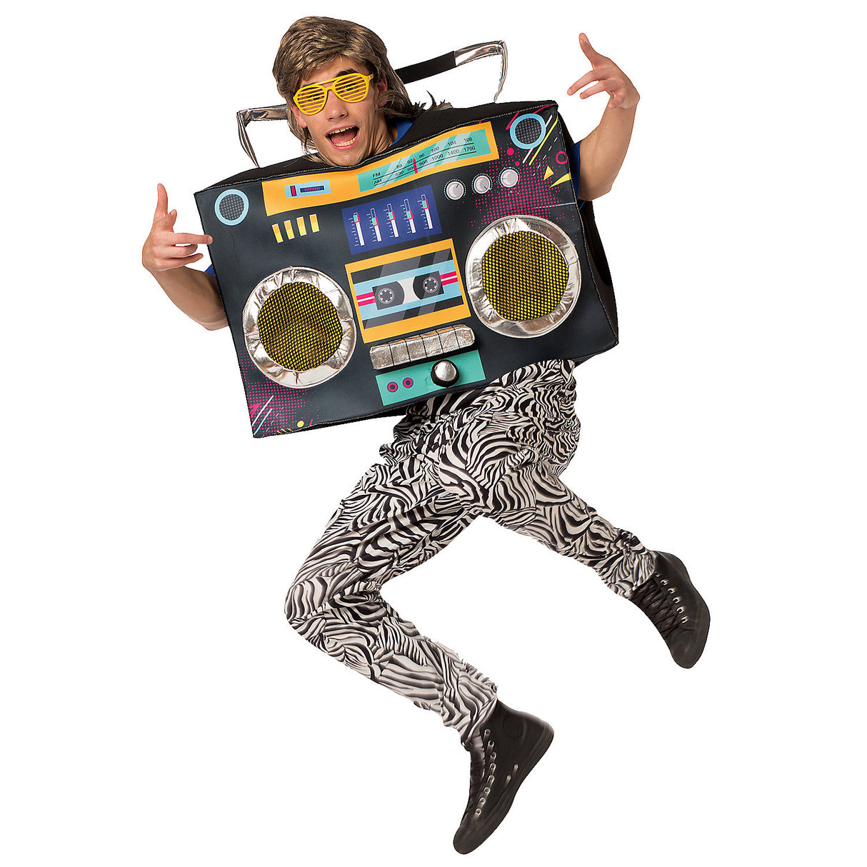 Fun Boom Box Adult Costume for Halloween Parties Music Festivals and Retro Celebrations