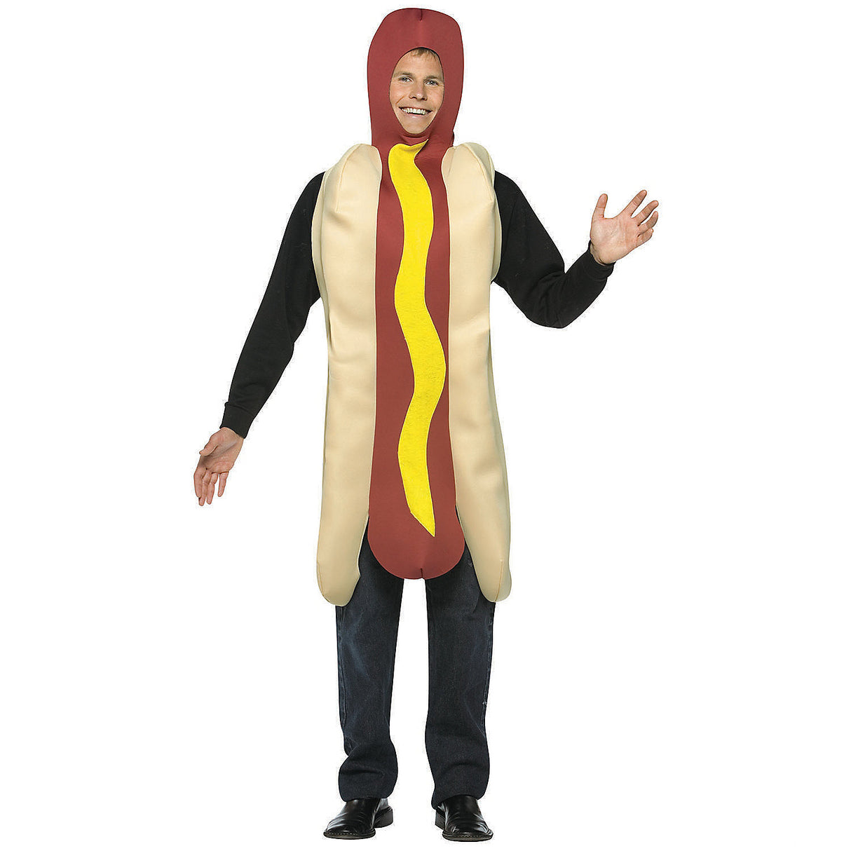 Humorous Adult Hot Dog Costume for Halloween Parties and Fun Costume Events