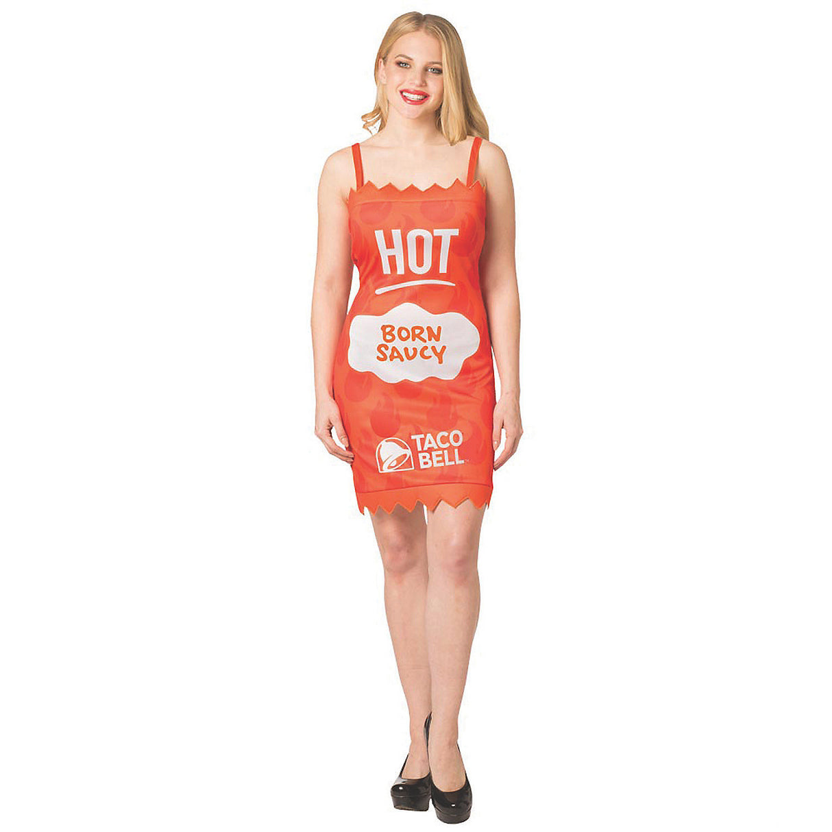 Sassy Taco Bell Packet Dress Hot for Halloween Parties Costume Contests and Food Theme Events