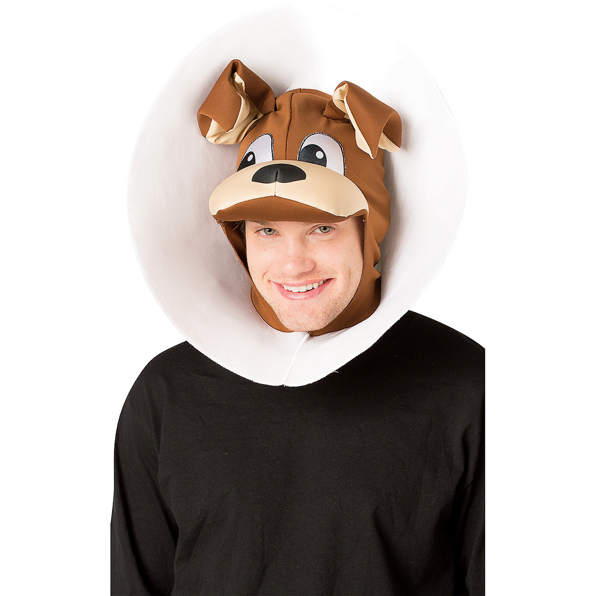 Puppy In Cone Headpiece for Adult Costume Parties and Funny Themed Events