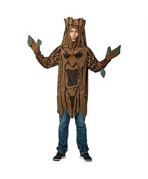 Scary Tree Adult Halloween Costume Tunic with Branch Sleeves