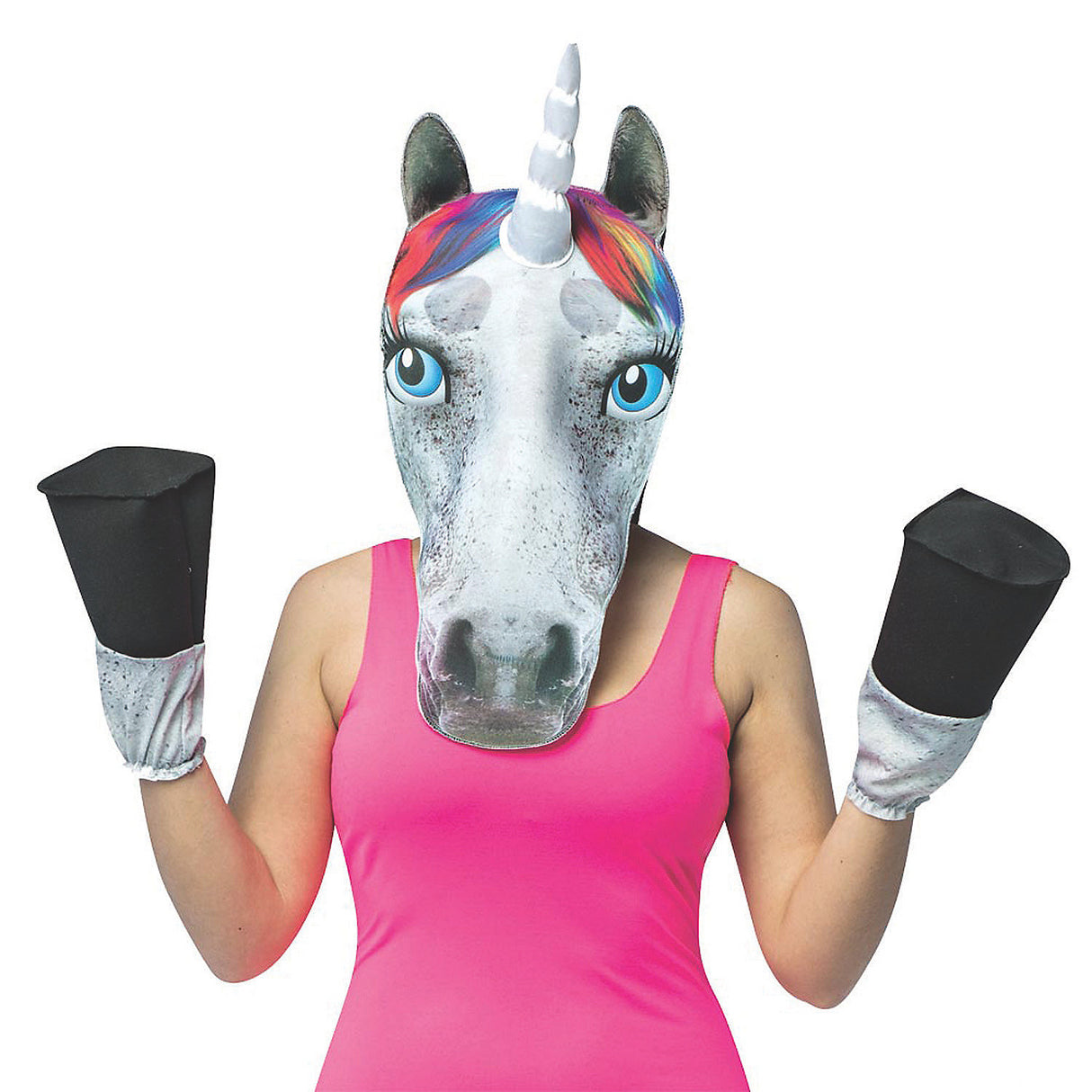 Magical Unicorn Head with Hooves for DIY Halloween Costume Parties and Fun Dress-Up Events