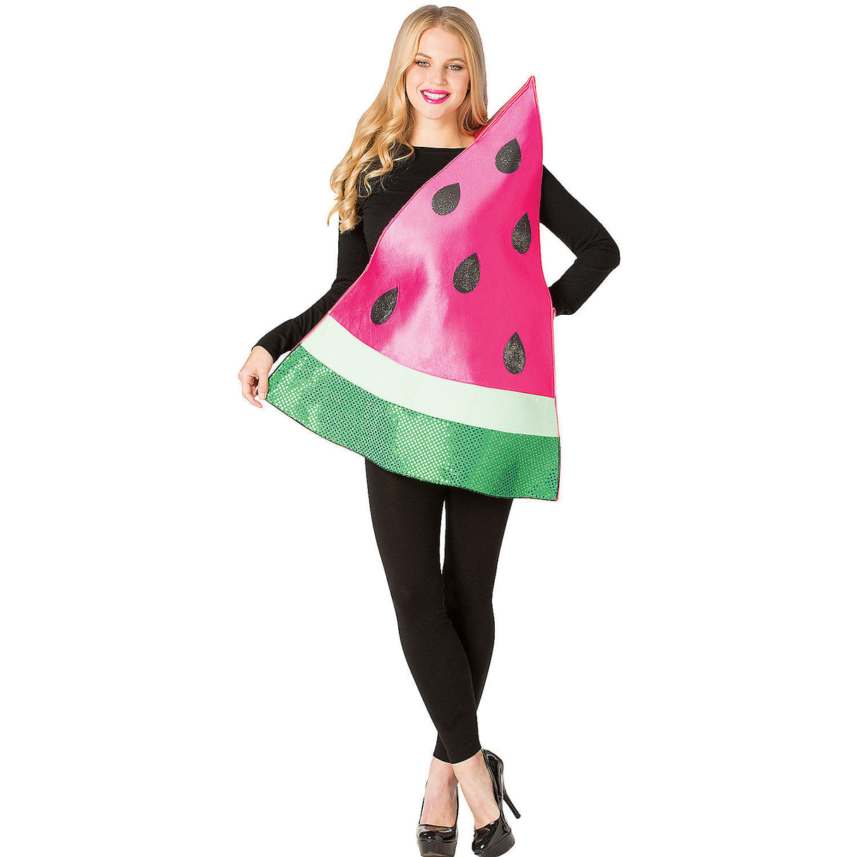 Fun Watermelon Slice Costume for Halloween Parties and Summer-Themed Celebrations