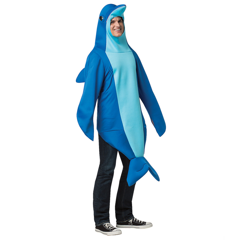 Adult dolphin one-piece ocean costume for Halloween parties