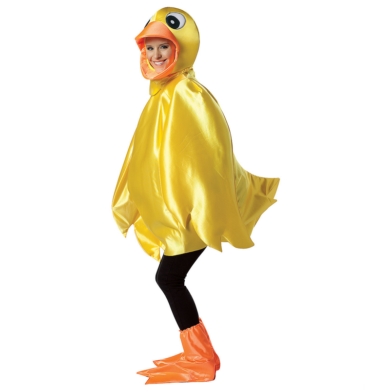 Yellow ducky adult costume for parties and Halloween