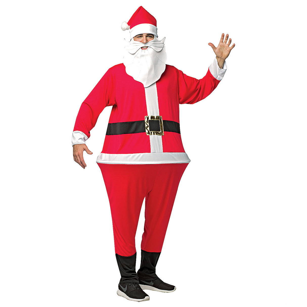 Festive Santa Hoopster Adult Costume for Holiday Parties and Christmas Celebrations