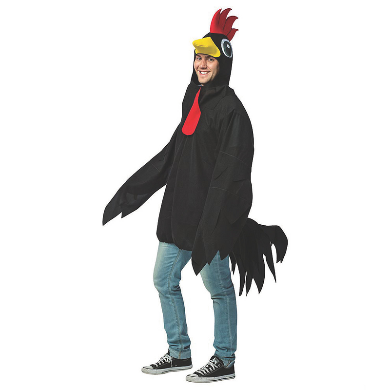 Black rooster themed tunic Halloween costume