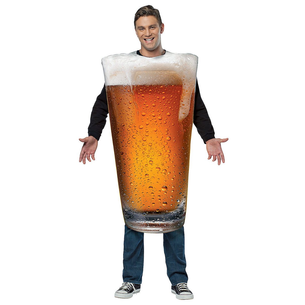 Get Real Beer Pint Adult Costume for Halloween Parties Beer Themed Celebrations and Fun Events