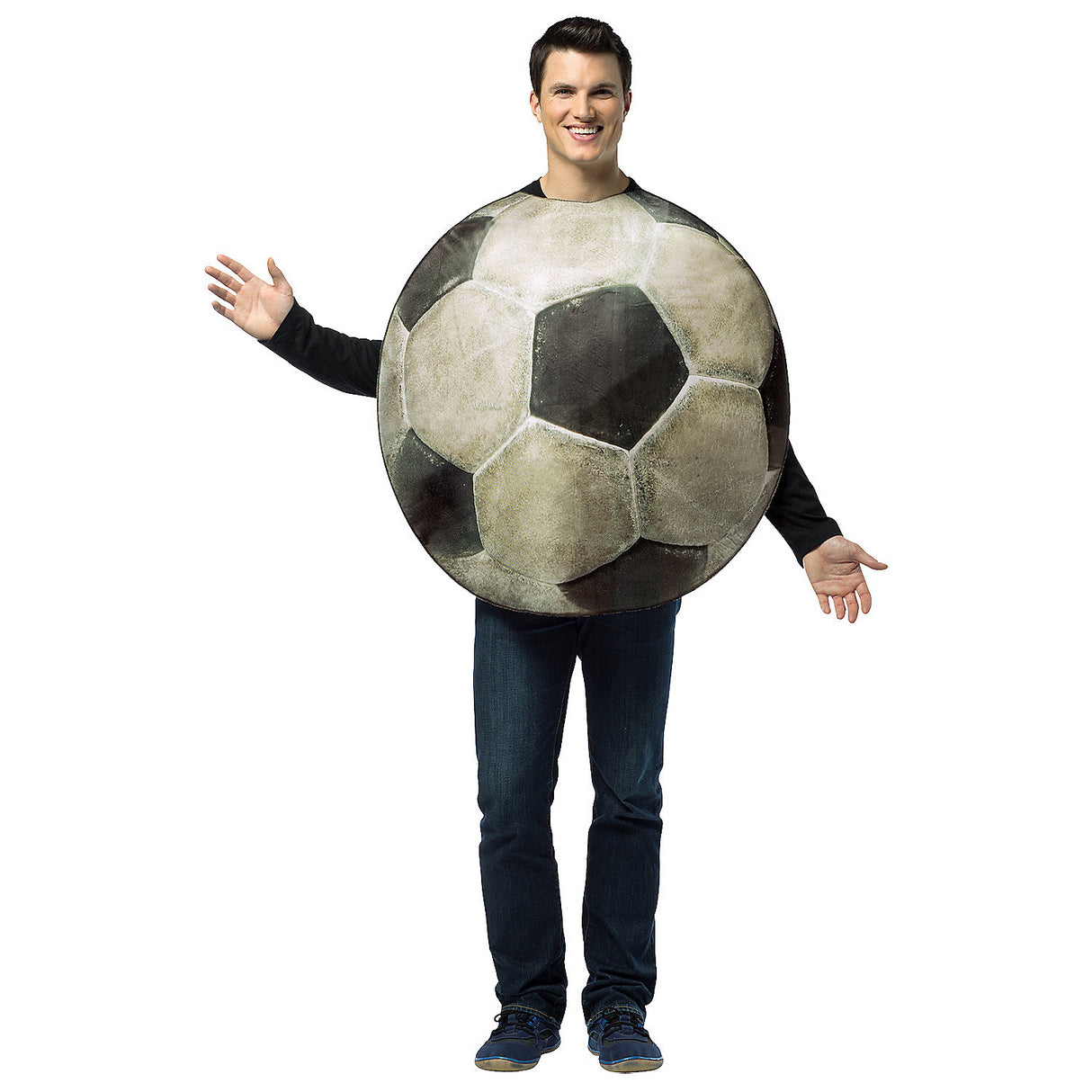 Realistic Men's Soccer Ball Costume for Soccer Fans Halloween and Sports Theme Events