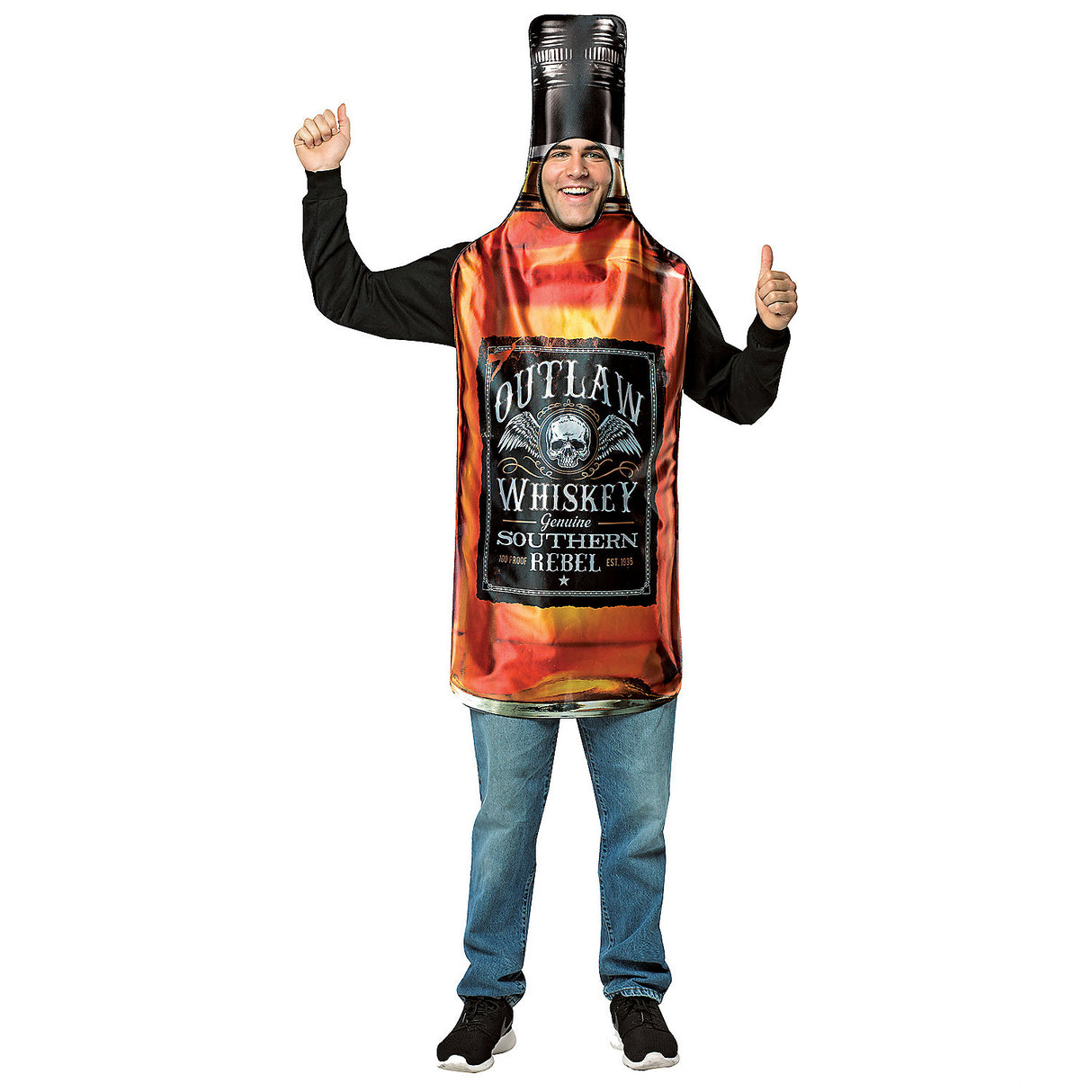 Adult Whisky Bottle Costume for Halloween Parties and Themed Celebrations
