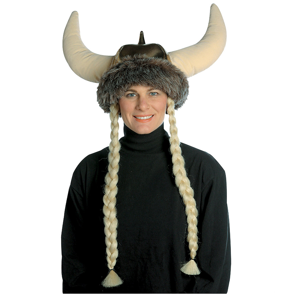 Space Viking Hat With Braids for Fun Costume Parties and Holiday Celebrations