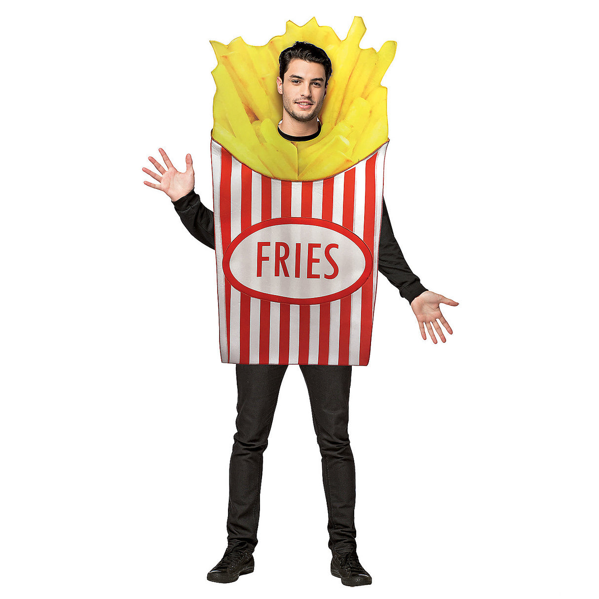 Funny French Fries Adult Costume for Halloween Parties Food Themes and Fun Celebrations