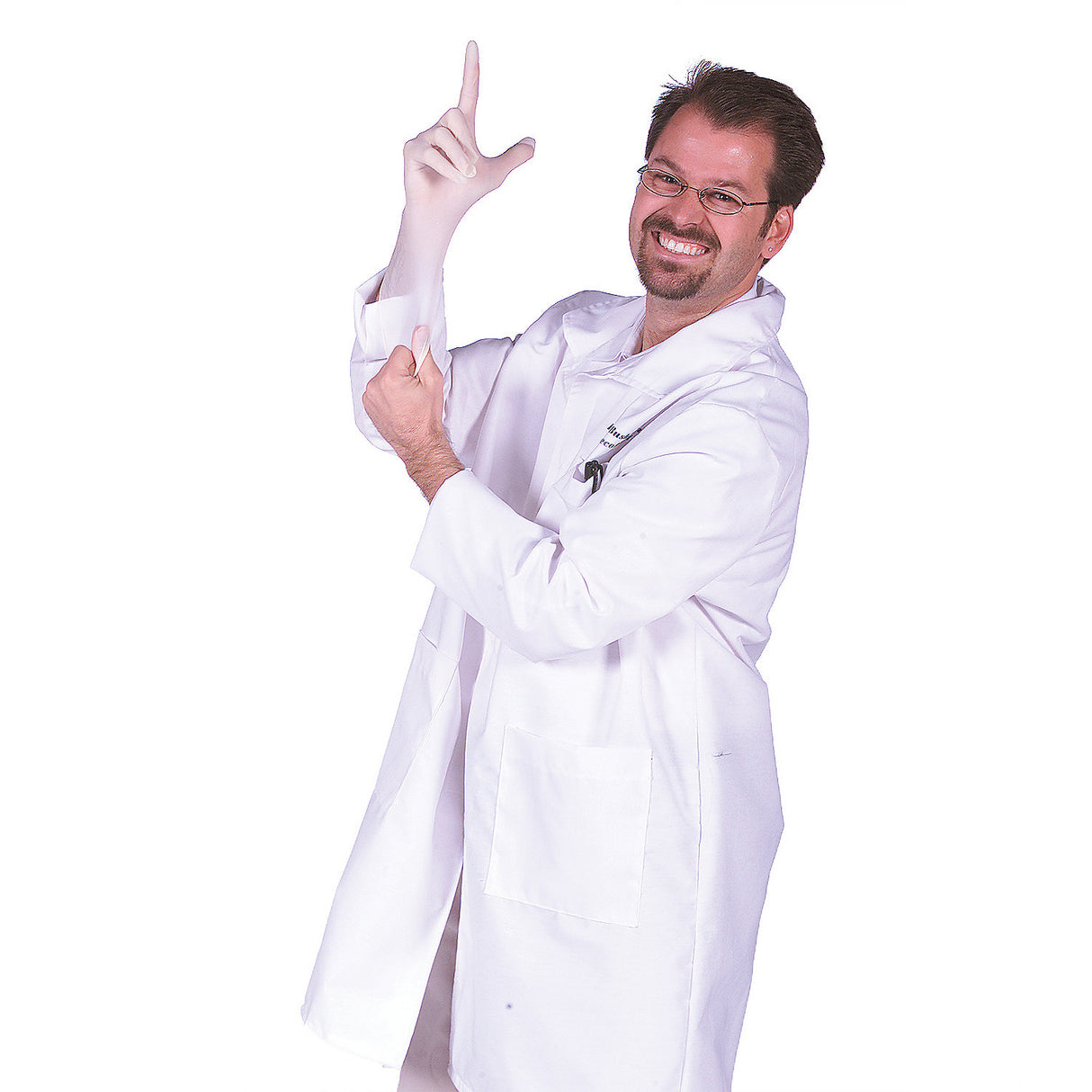 Funny Men's Lab Coat Harry Fingerman Costume for Halloween Parties and Costume Events