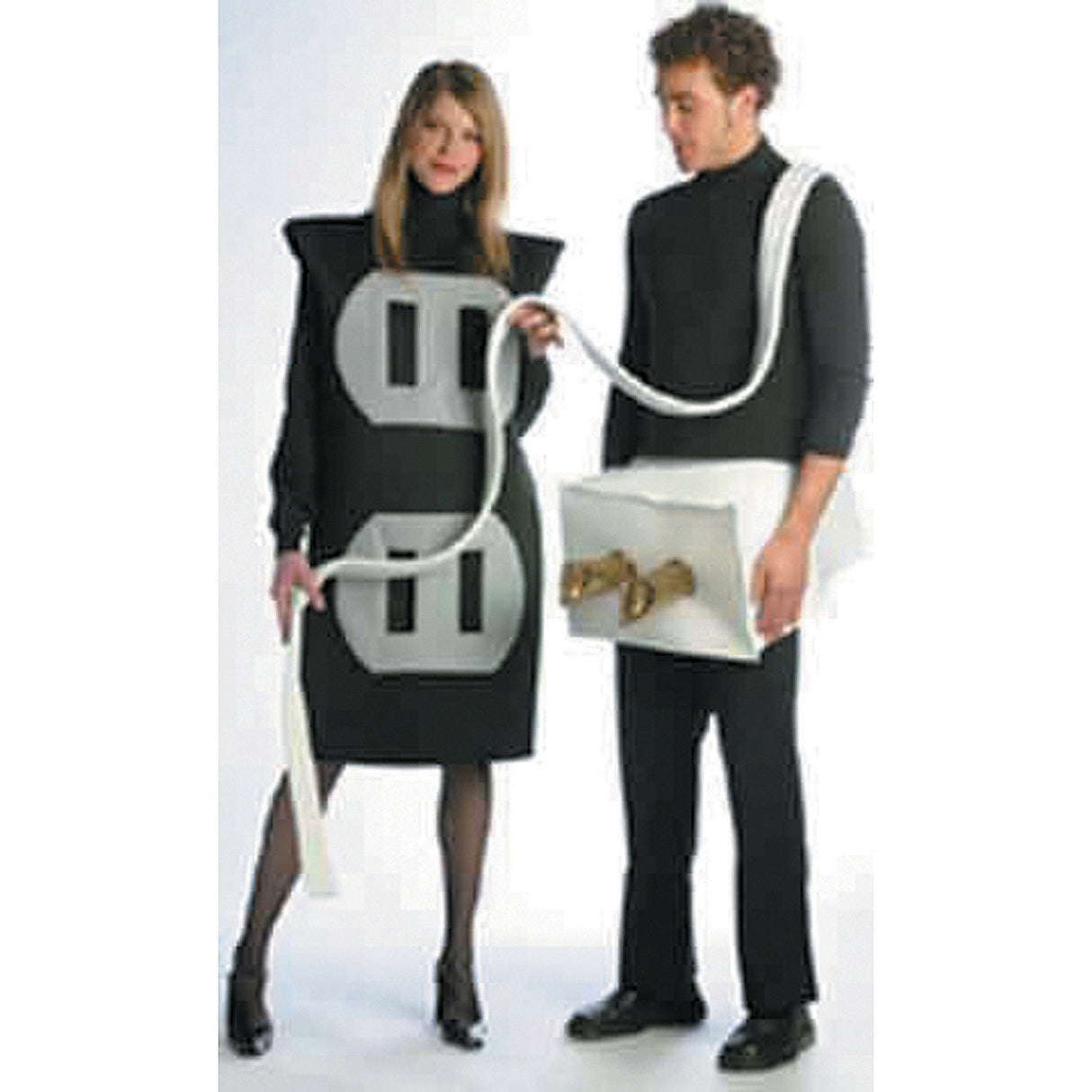 Unique Adult Plug and Socket Set Costume for Fun Couple Halloween Parties and Group Dress Up