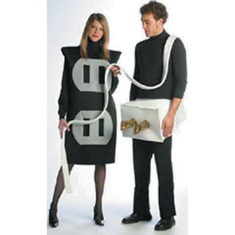 RADYAN Adult Plug and Socket Set Costume - Humorous Outfit for Couples product image showing the product clearly