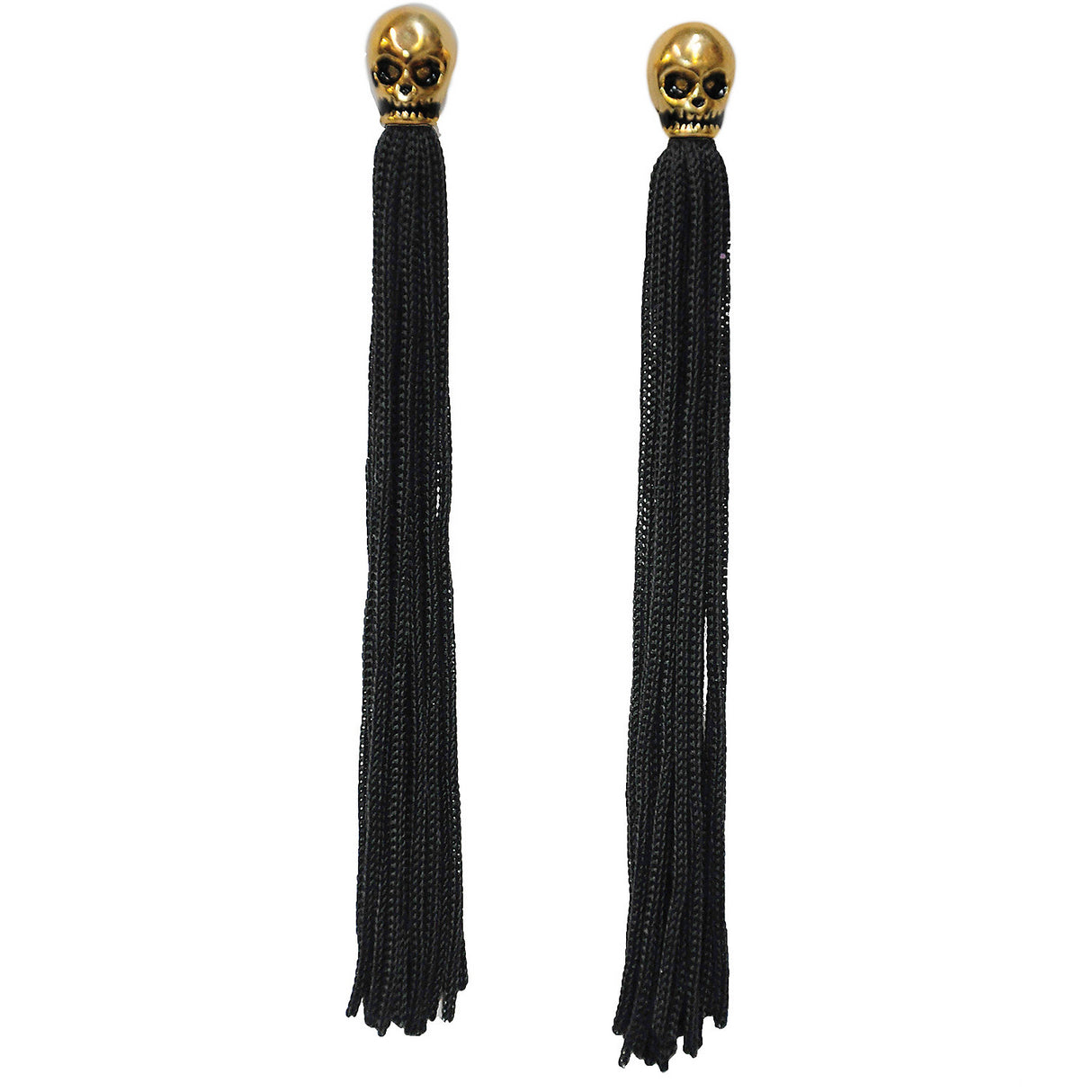 Metal Skull Tassel Earrings for Halloween Parties Gothic Styles and Unique DIY Costume Accessories