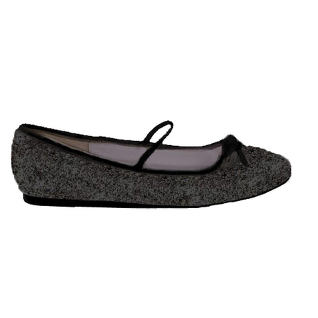 Flat Ballet Glitter Child Black