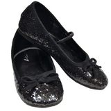 Flat Ballet Glitter Child Black