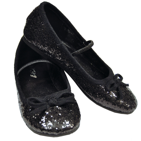 Flat Ballet Glitter Child Black