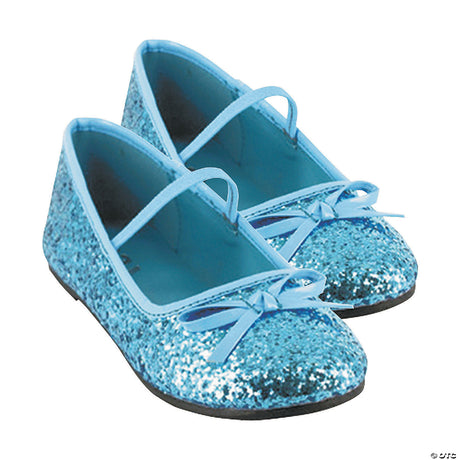 Flat Ballet Glitter Child Blue
