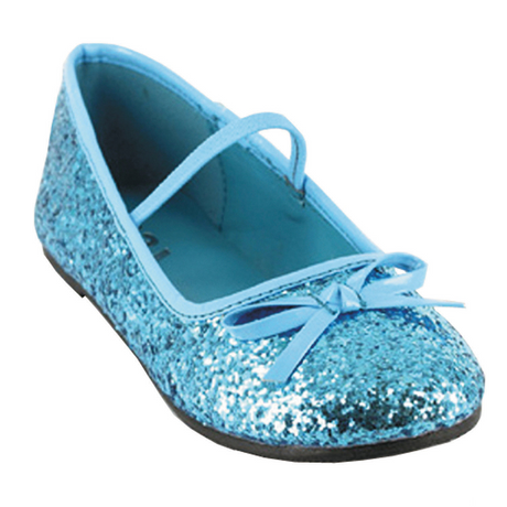 Flat Ballet Glitter Child Blue
