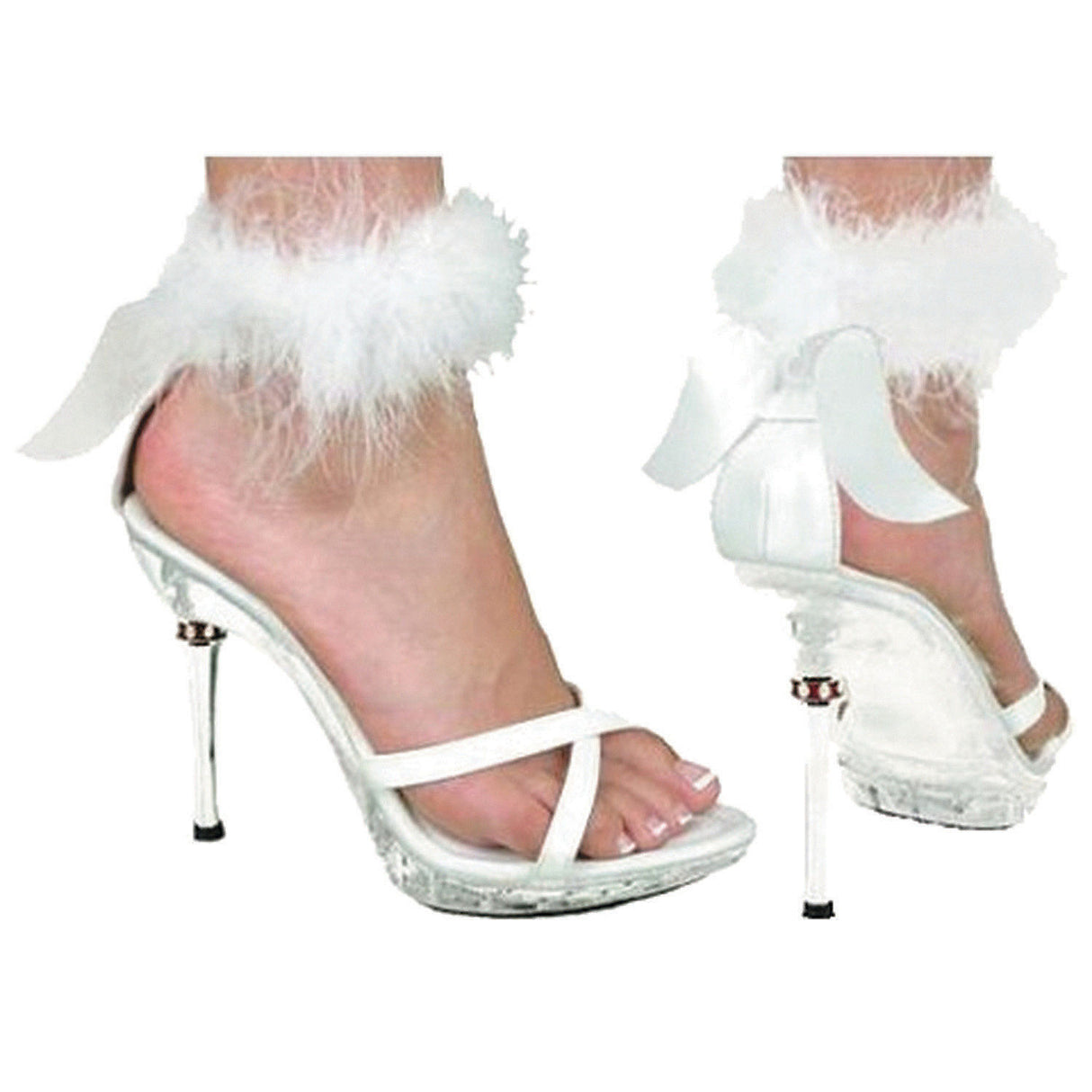 Stylish Sexy Angel White High Heel Shoes for Halloween Costumes and Dance Classes
