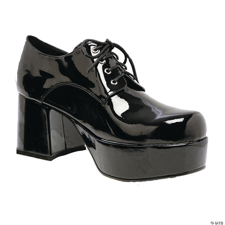 Black Pat Men Platform Shoes