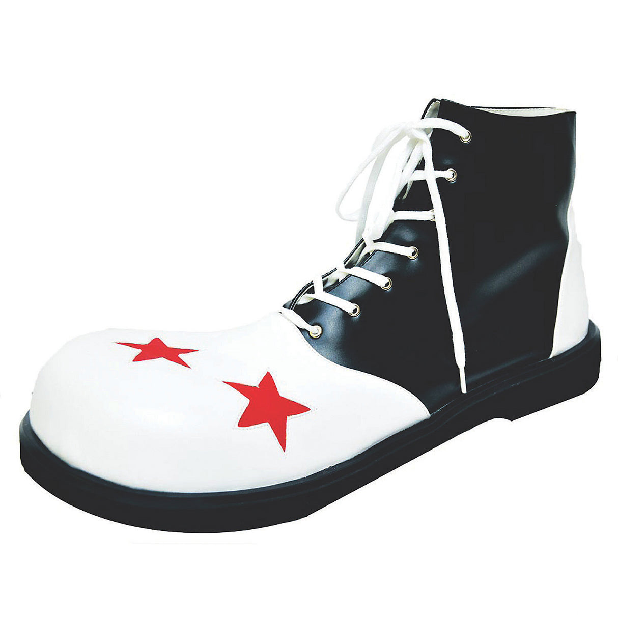 Classic Black and White Clown Shoes for Halloween Dress Up Parties and Theatrical Performances