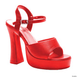 Stylish Platform Leather Red Shoes for Parties and Special Occasions