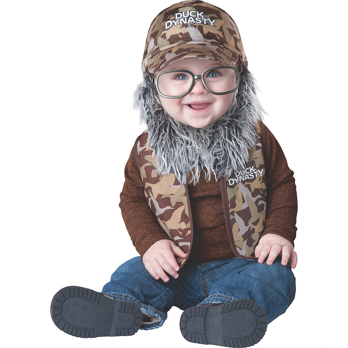 Hilarious Duck Dynasty Baby Uncle Si Costume for Toddler Halloween Parties and Themed Dress-Up Events
