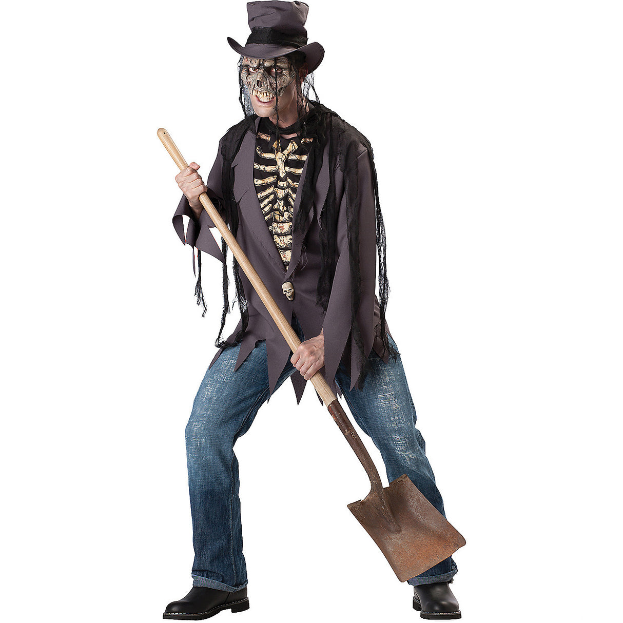 Men's Grave Robber Costume for Halloween Parties and Spooky Themed Events