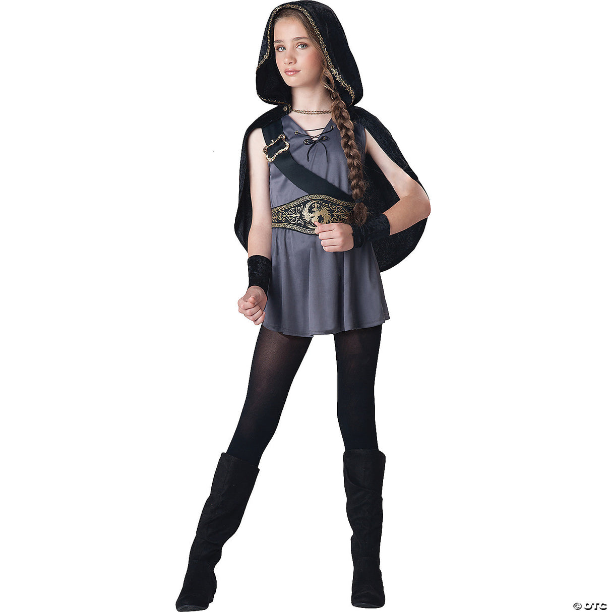 Stylish Girl's Huntress Costume for Halloween Parties and Creative Dress-Up Fun