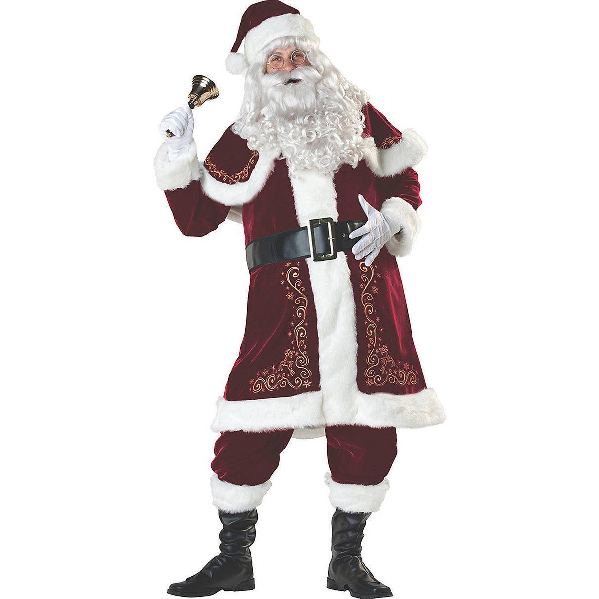 Deluxe Men's St. Nick Costume for Holiday Parties Christmas Celebrations and Santa-Themed Events