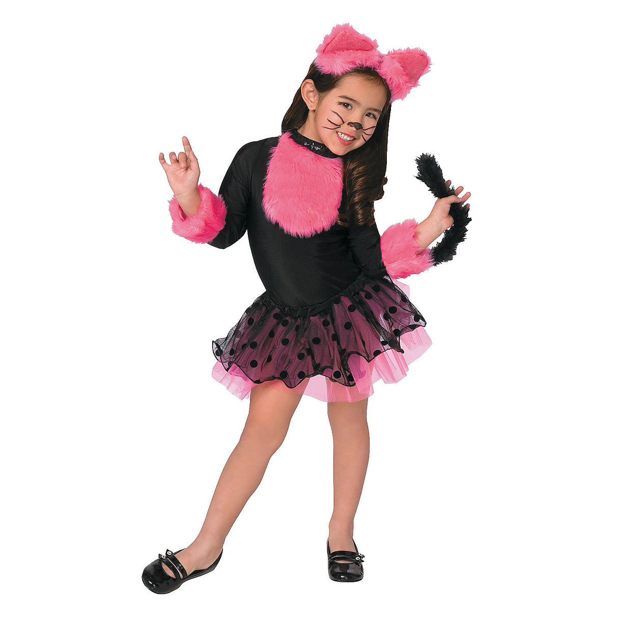 Adorable Girl's Cutie Cat Costume for Halloween Parties Dress Up Events and Animal Theme Celebrations