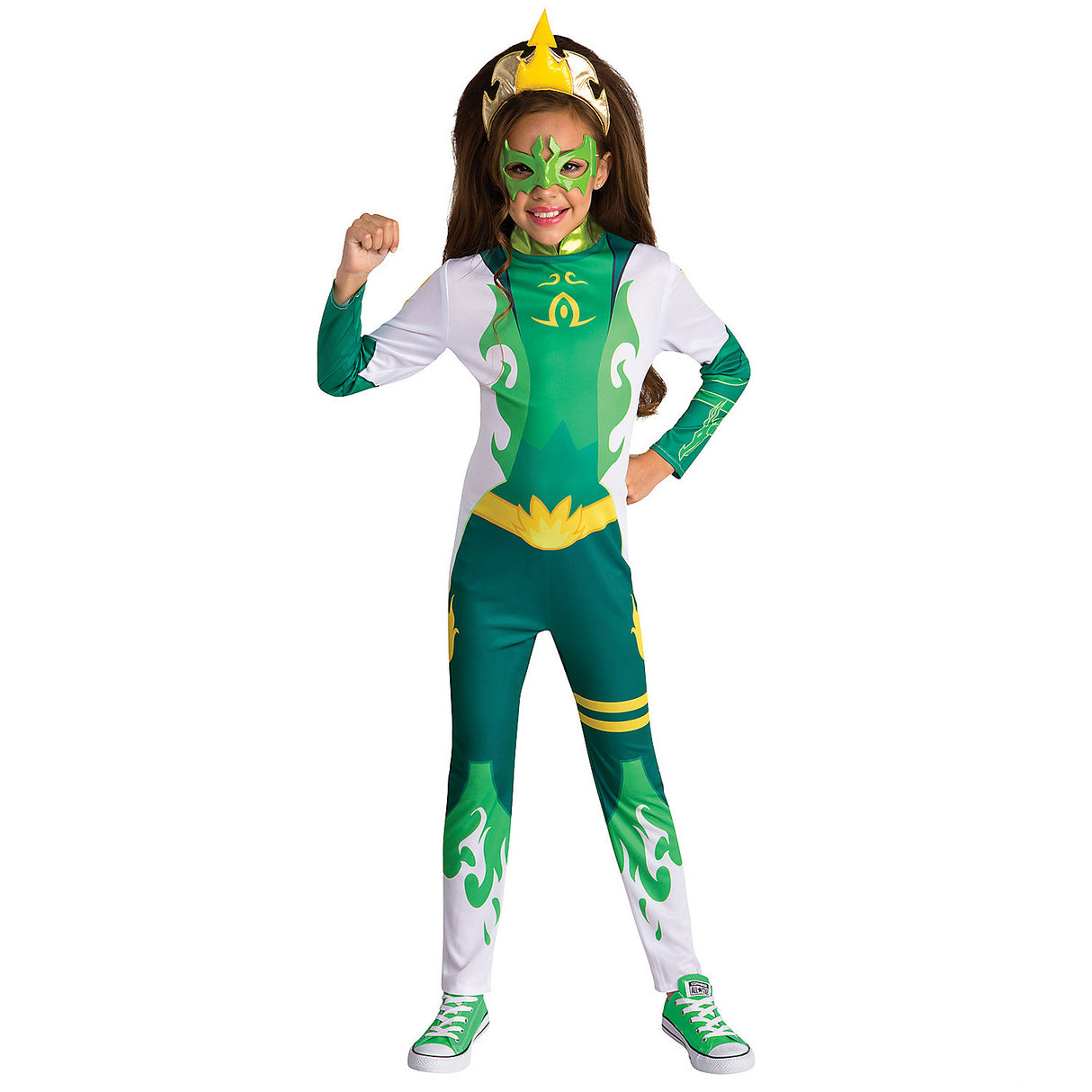 Emerald Mysticons Child Costume for Halloween Parties Themed Events and Imaginative Role Play