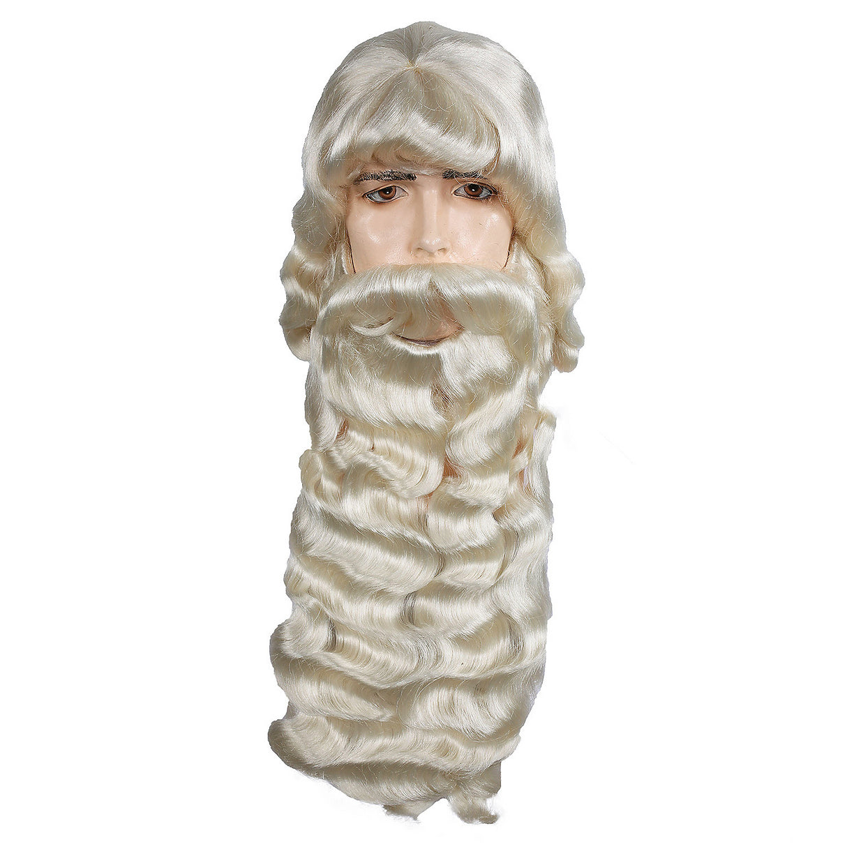 Authentic Santa Set 006 Costume Wig with Beard for Holiday Parties and Christmas Events