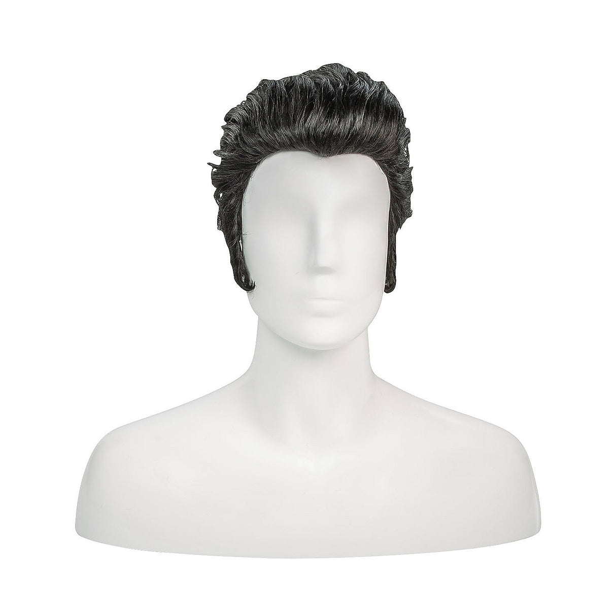 Rental Quality Pompadour Styled Elvi Human Hair Wig for Performance Events and Retro Costume Parties