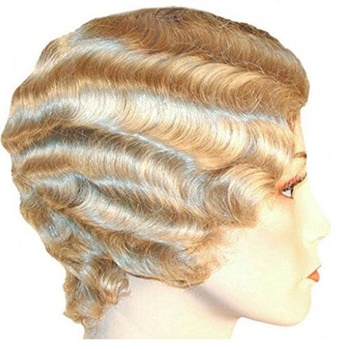 Stylish Fingerwave Short A Bl 16 Wig for Flapper Costumes Parties and Vintage Events