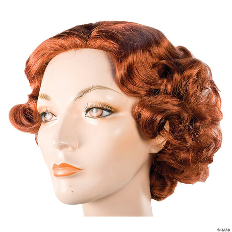 Authentic 1930s Full Fluff Wig for Theatrical Performances and Vintage Costume Events