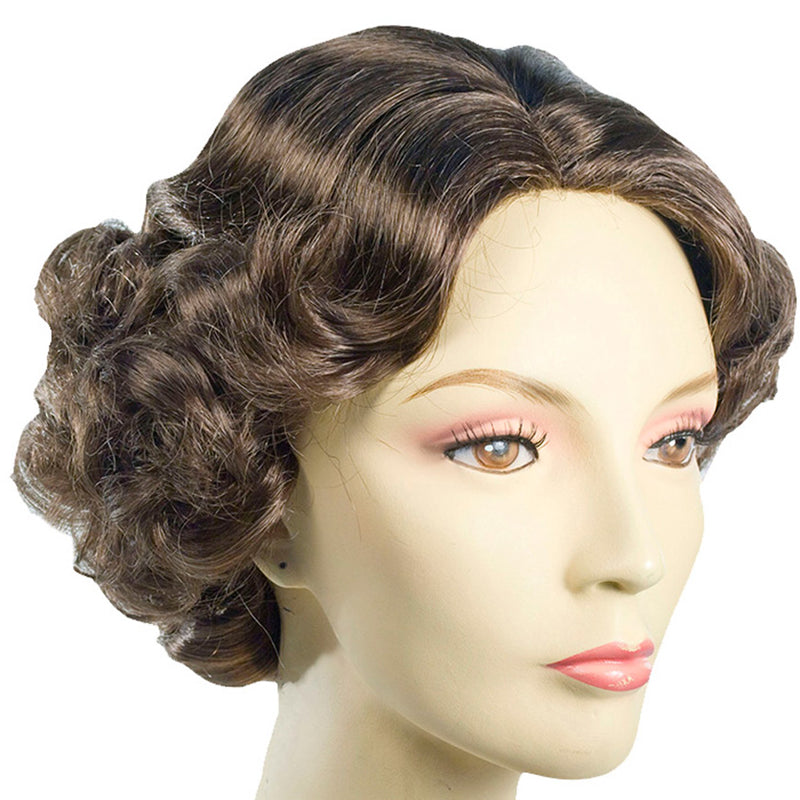 Stylish Fluff Discount Straw Blonde Wig for Flapper Costume Parties and Vintage Themed Events